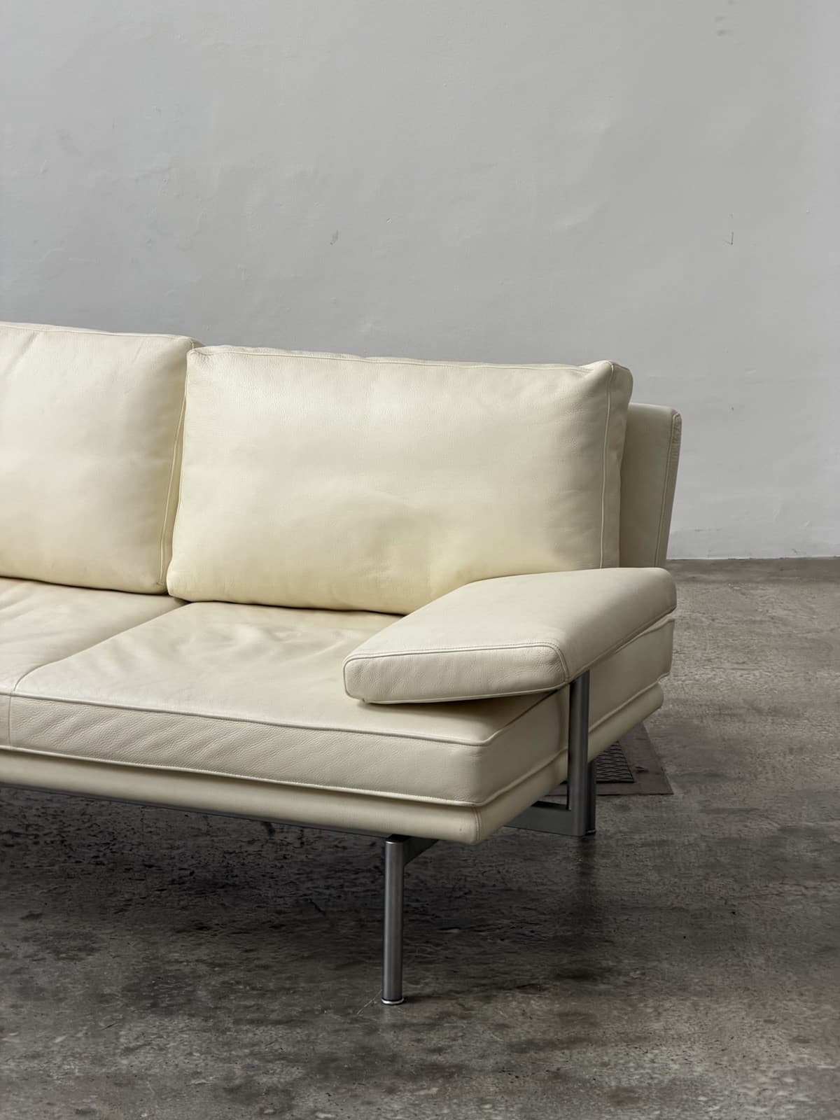 Walter Knoll, Living Plattform Sofa, Off White Leather