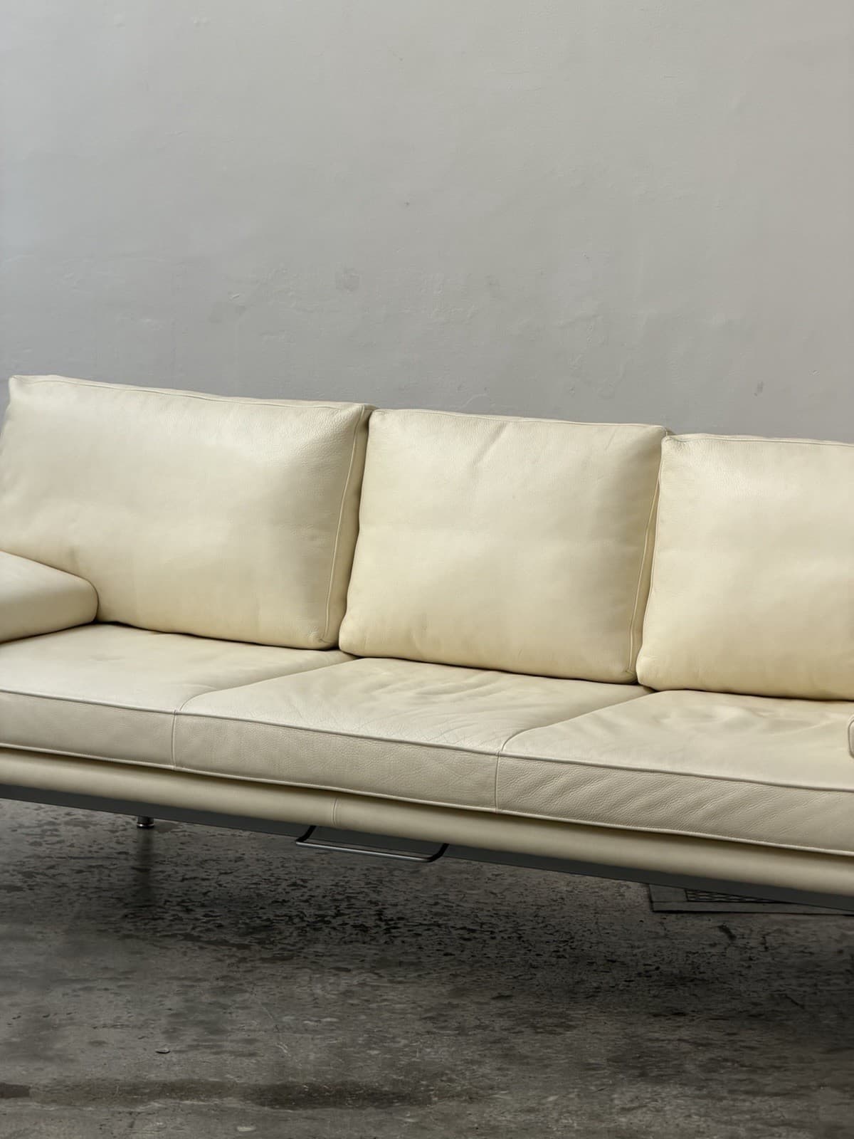Walter Knoll, Living Plattform Sofa, Off White Leather