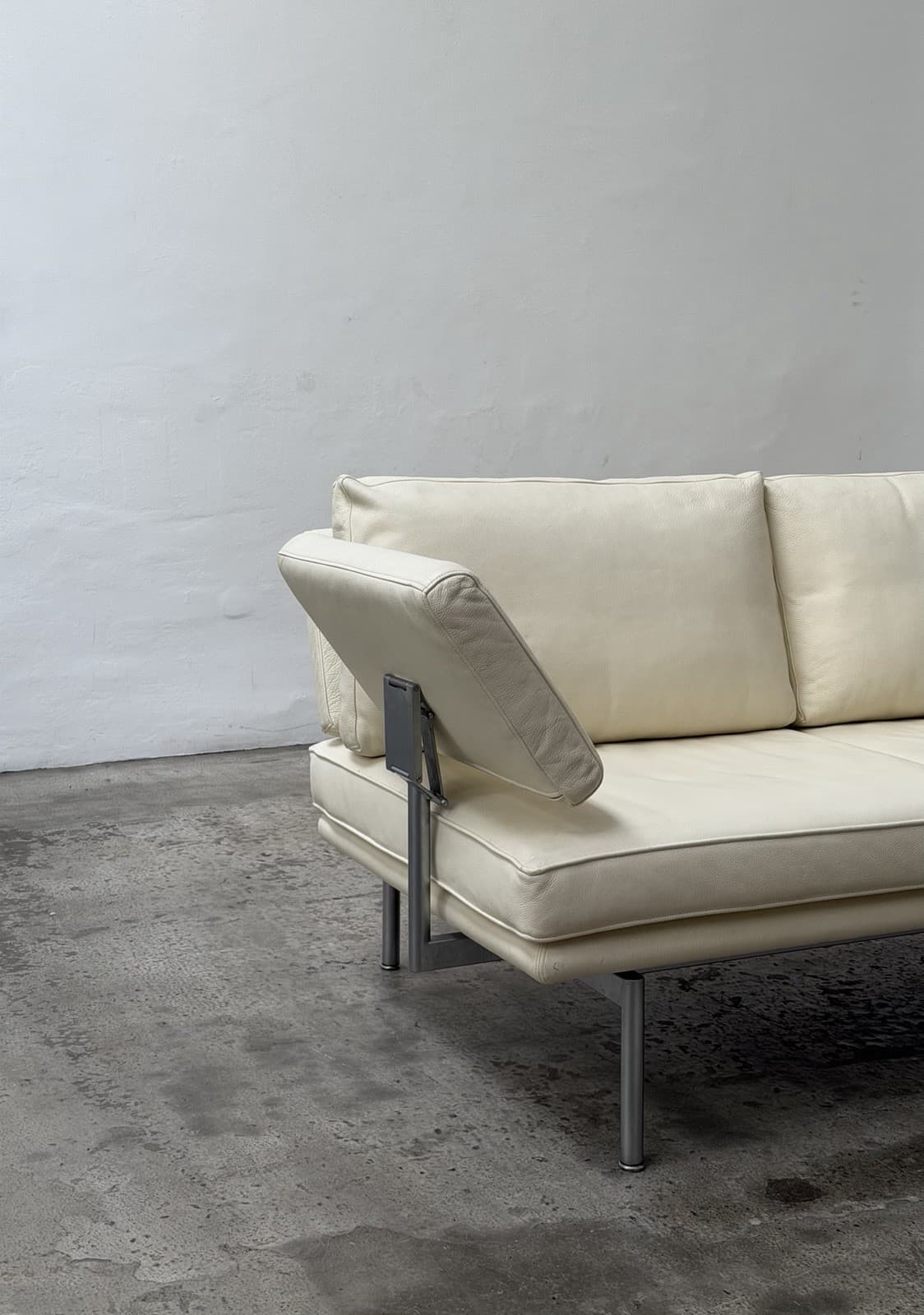 Walter Knoll, Living Plattform Sofa, Off White Leather