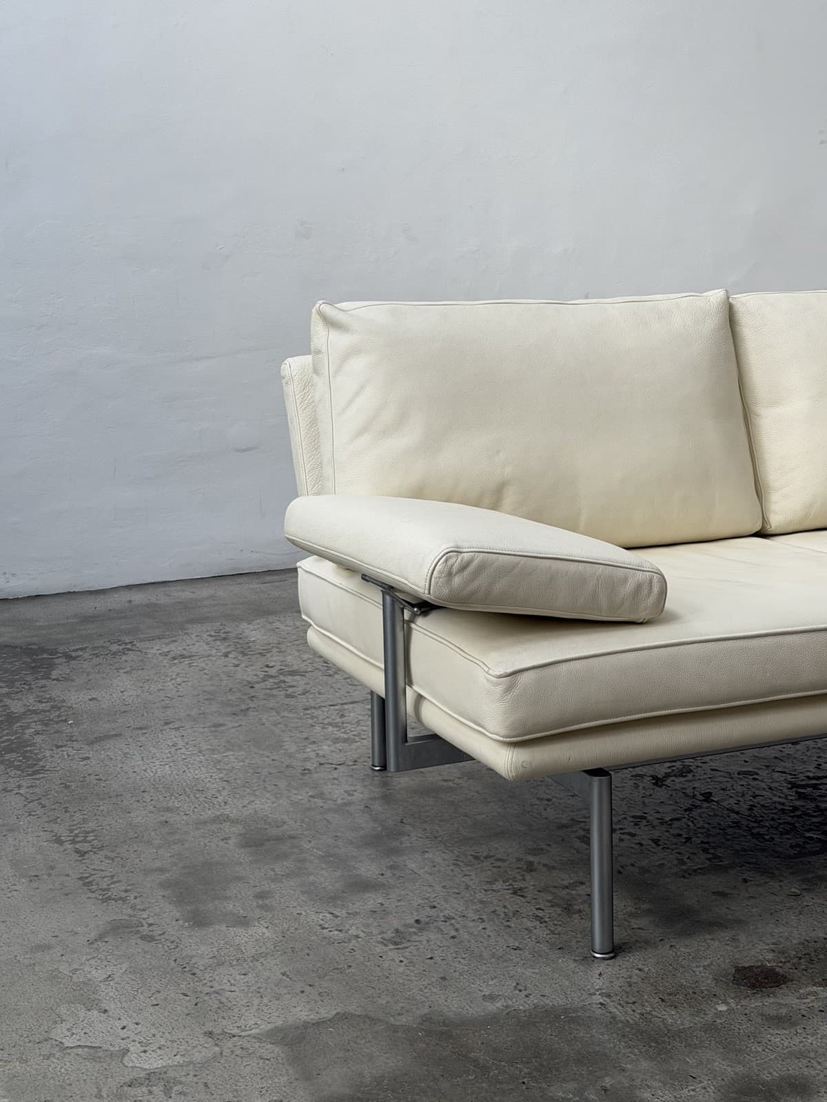 Walter Knoll, Living Plattform Sofa, Off White Leather