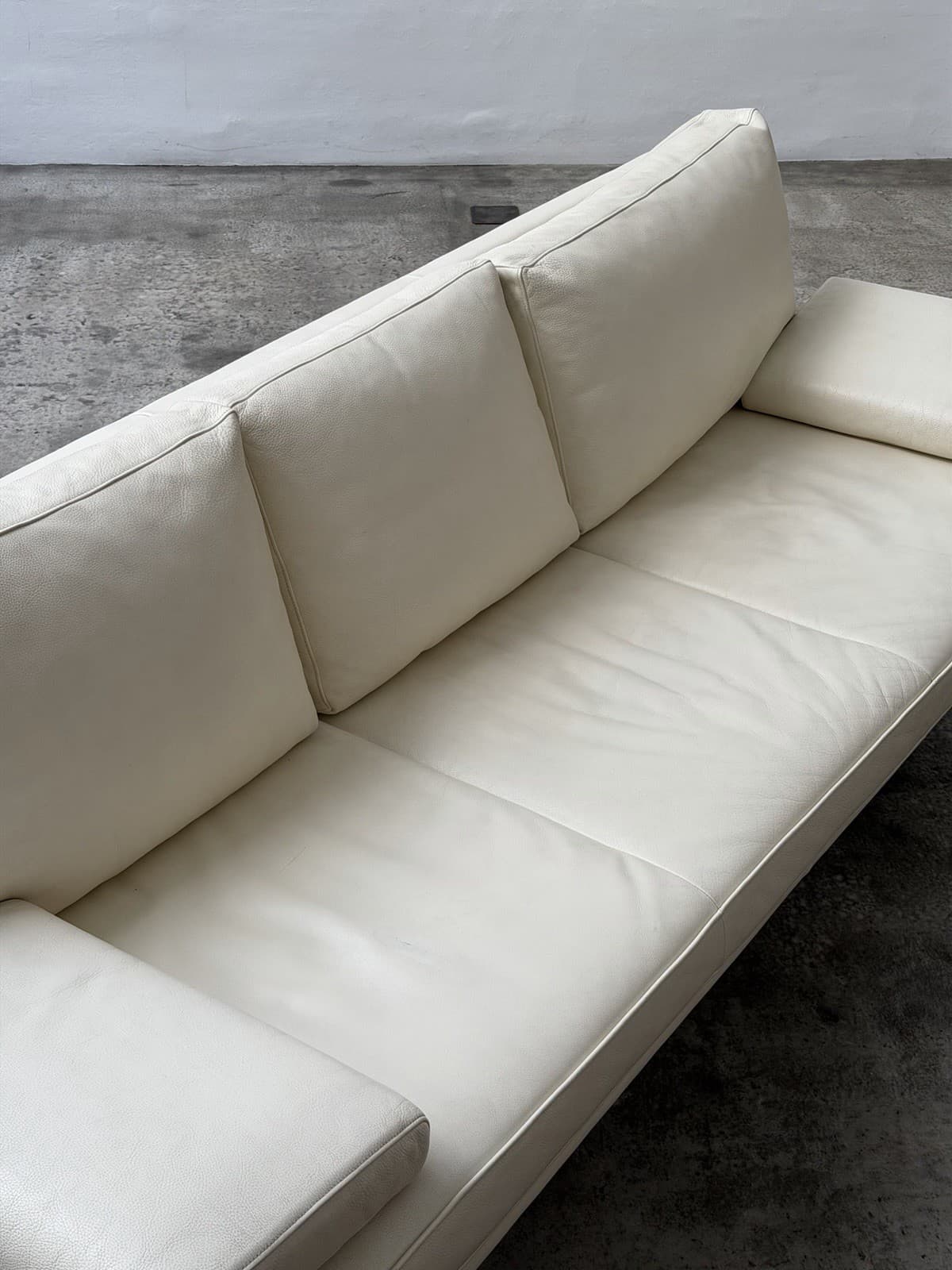 Walter Knoll, Living Plattform Sofa, Off White Leather