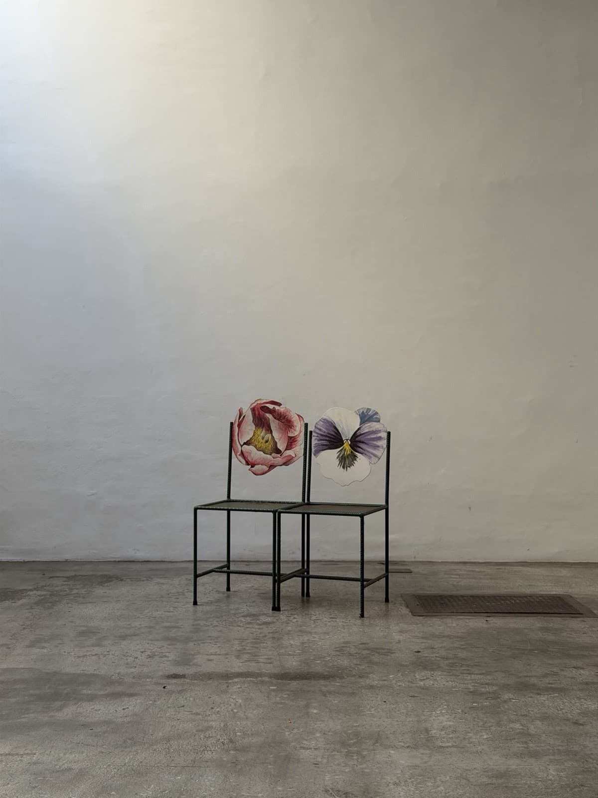 Unique Hand-Painted Steel Chairs
