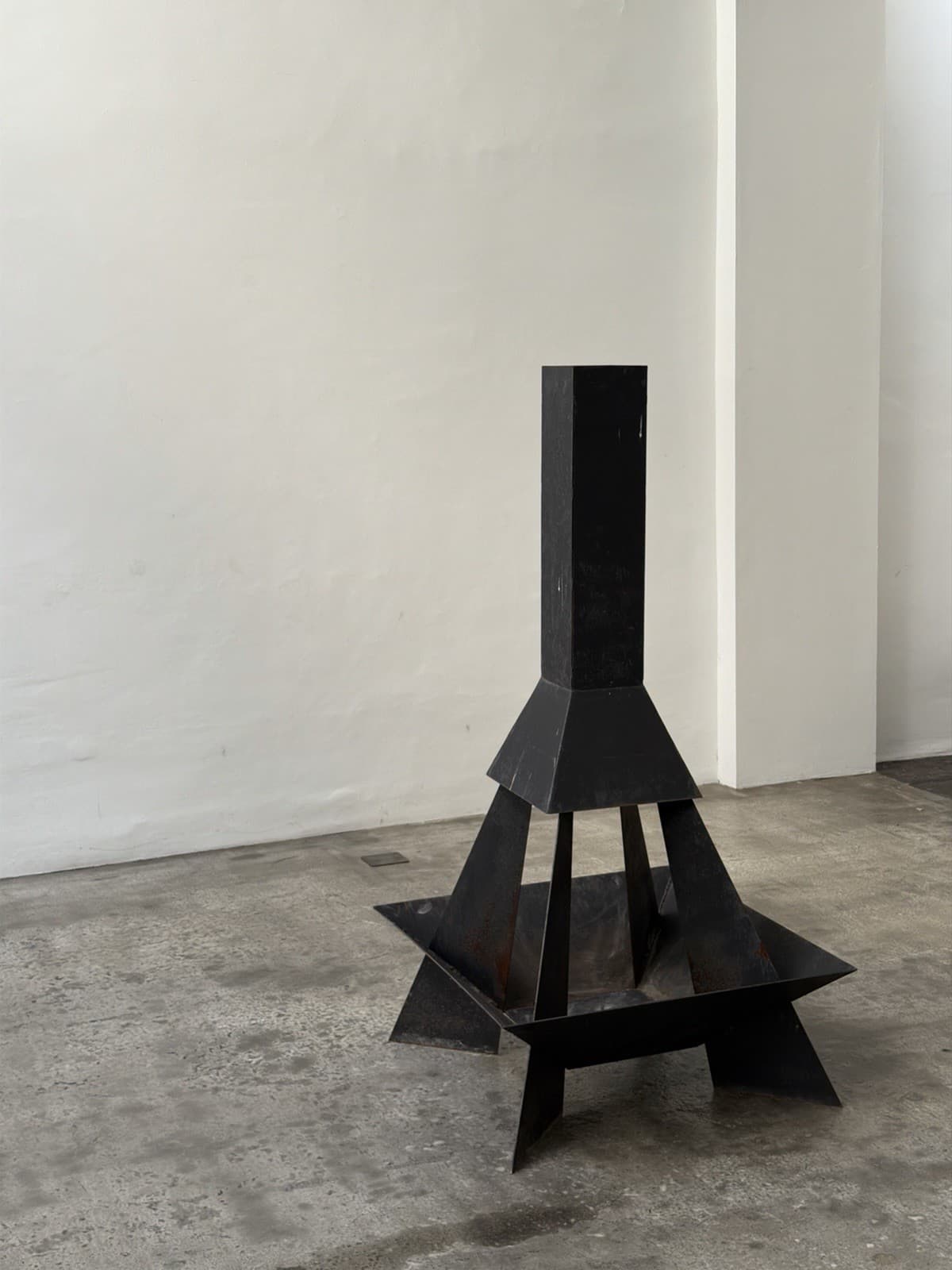 Unique Sculptural Outdoor Fireplace, Unknown