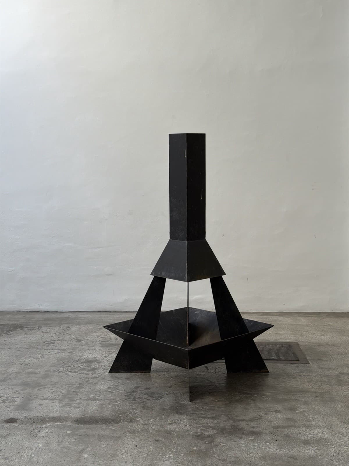 Unique Sculptural Outdoor Fireplace, Unknown