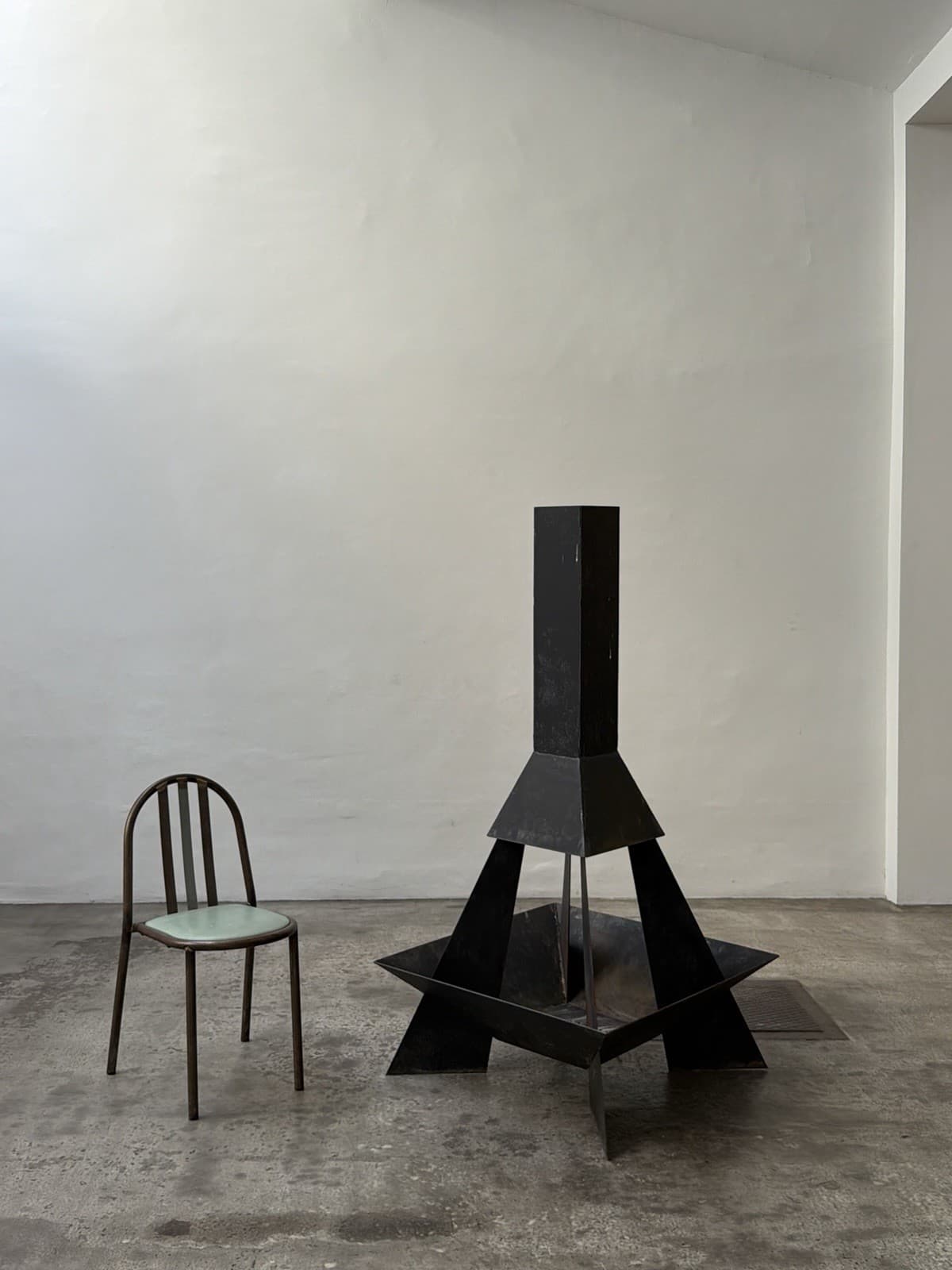 Unique Sculptural Outdoor Fireplace, Unknown