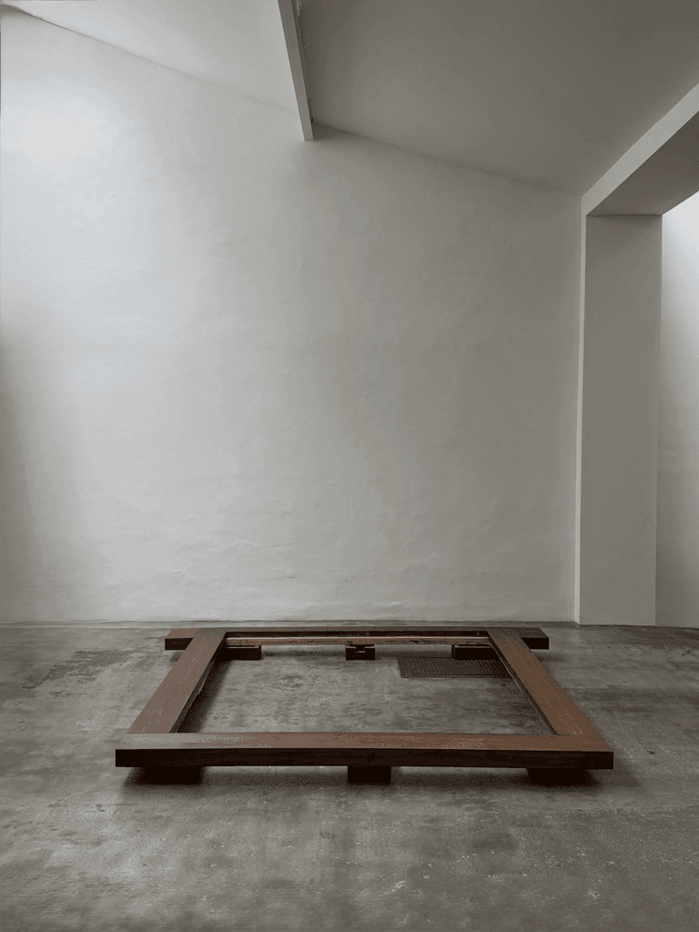 Donald Judd Attrib., Unique Large Solid Wood Bed Frame, Studio Production