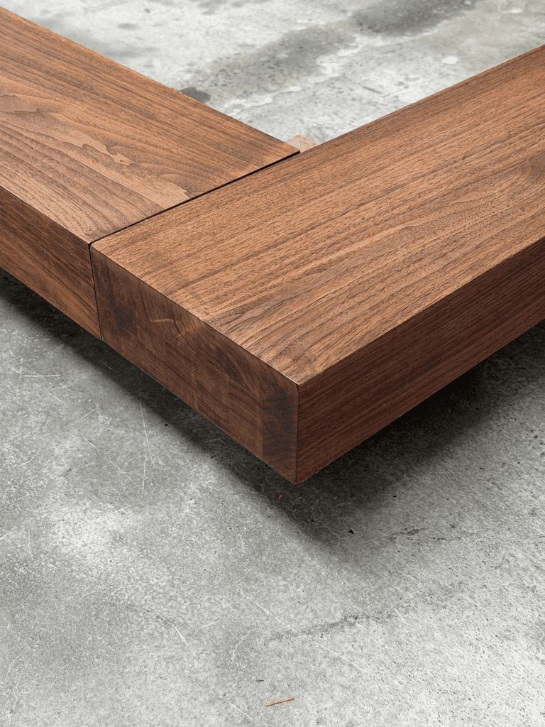 Donald Judd Attrib., Unique Large Solid Wood Bed Frame, Studio Production