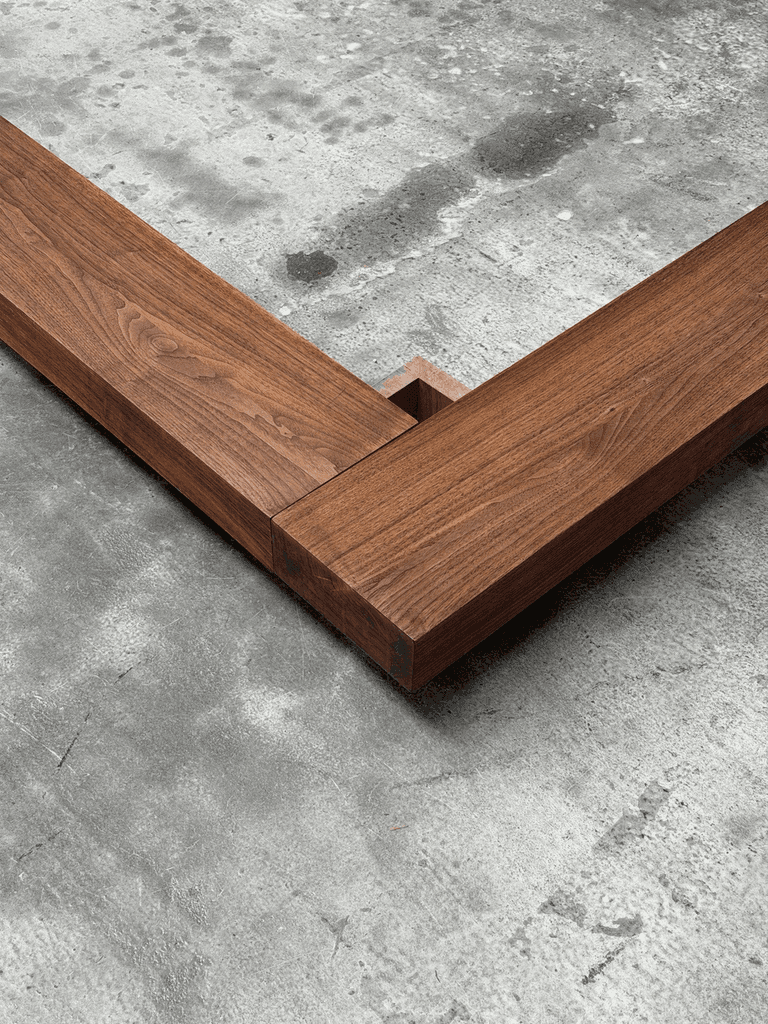 Donald Judd Attrib., Unique Large Solid Wood Bed Frame, Studio Production