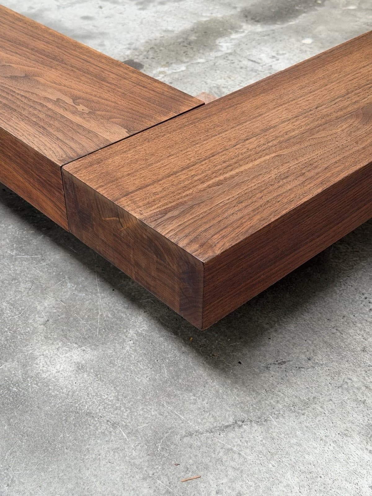 Donald Judd Attrib., Unique Large Solid Wood Bed Frame, Studio Production