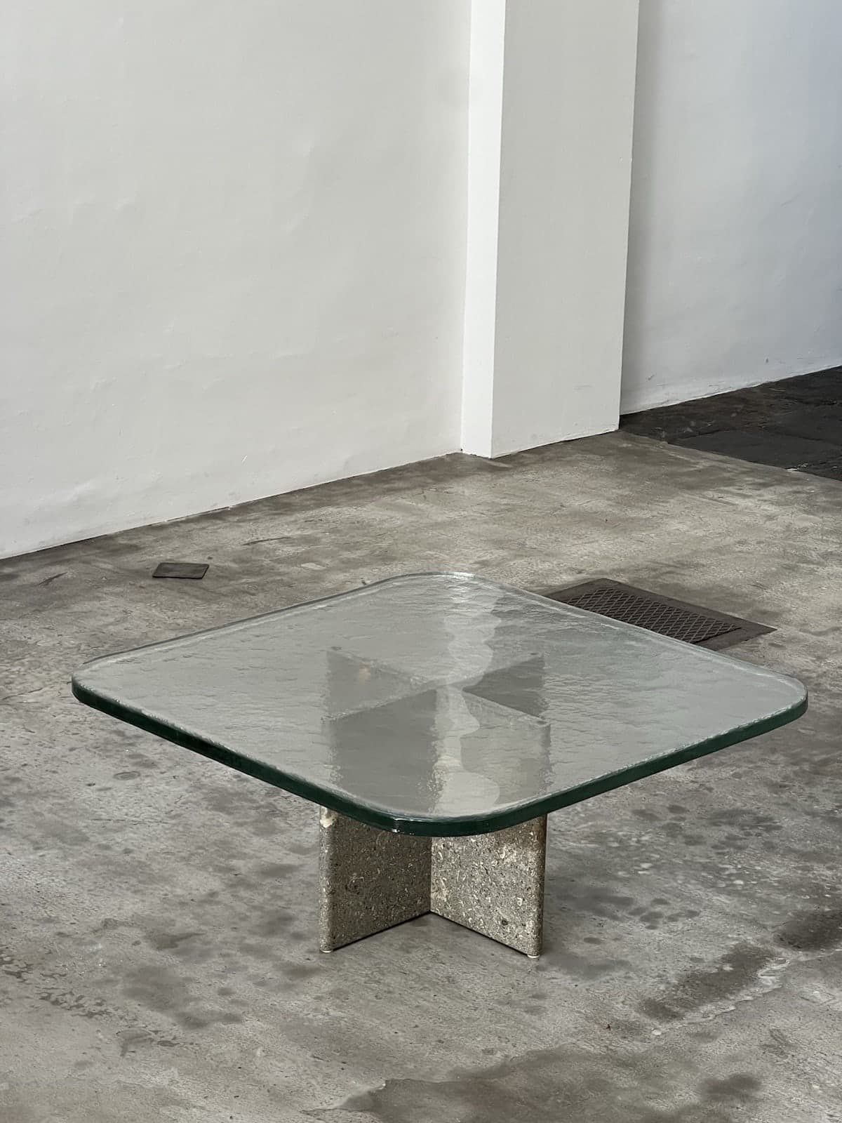 Heinz Klothe attr., Stone / Glass Table , Studio Production