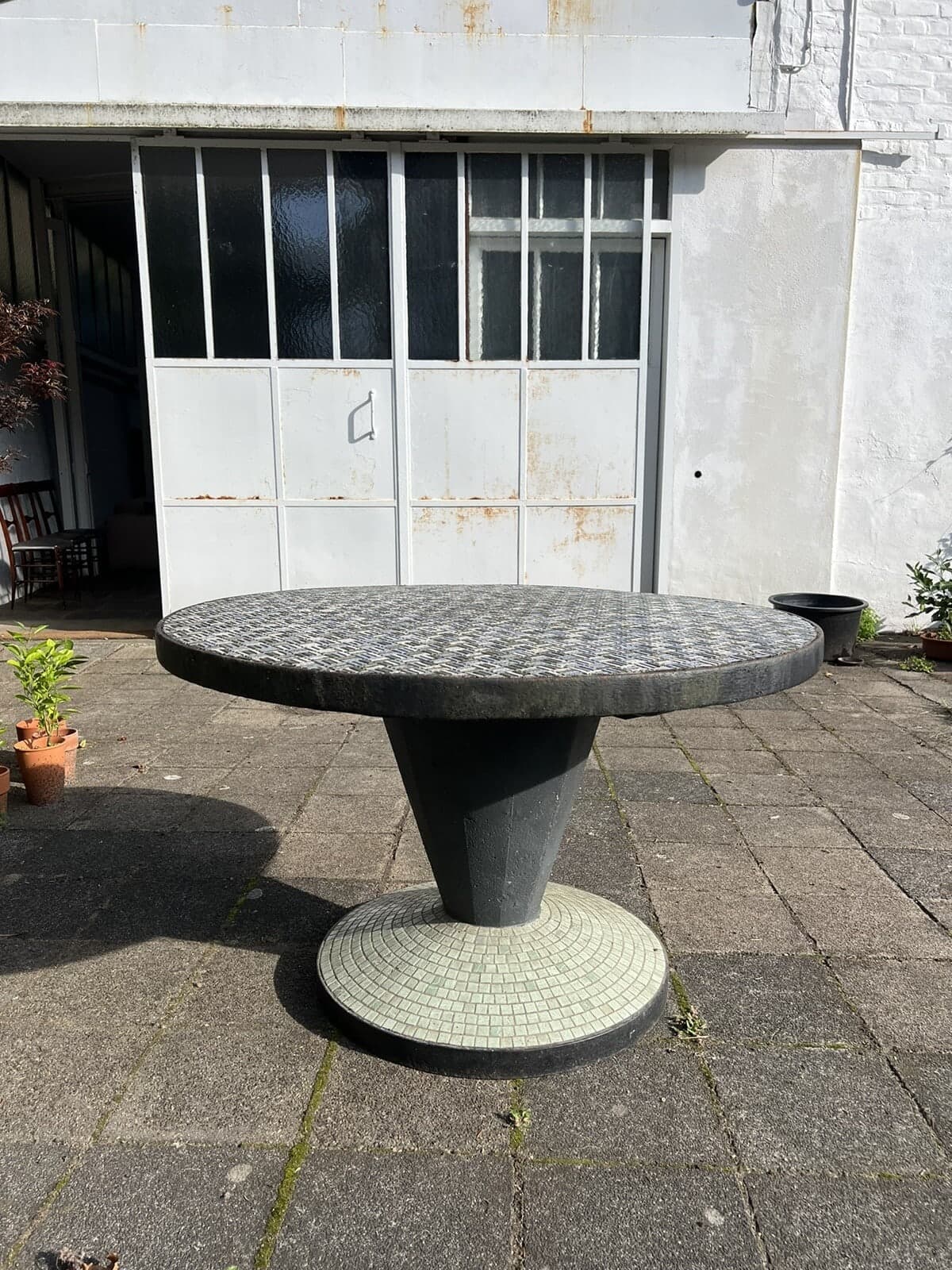 Egon Eiermann attr., Mosaic Stone Table, Unknown