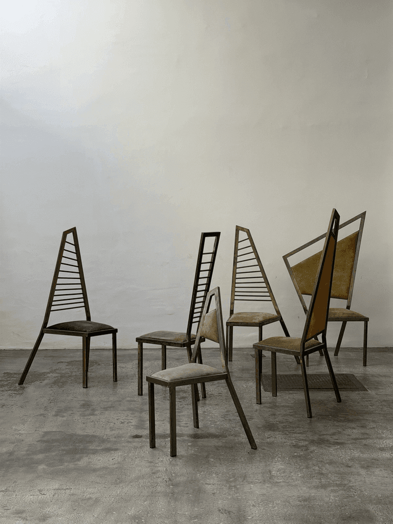Unknown, Sculptural Postmodern Design Chairs, Studio Production