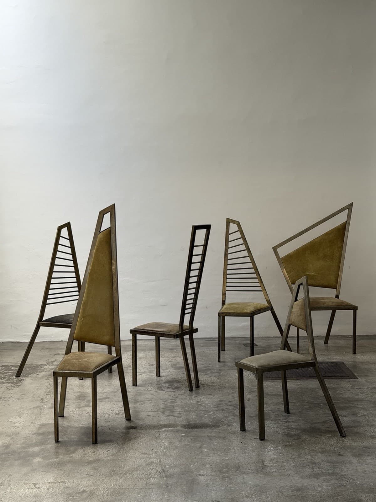 Unknown, Sculptural Postmodern Design Chairs, Studio Production