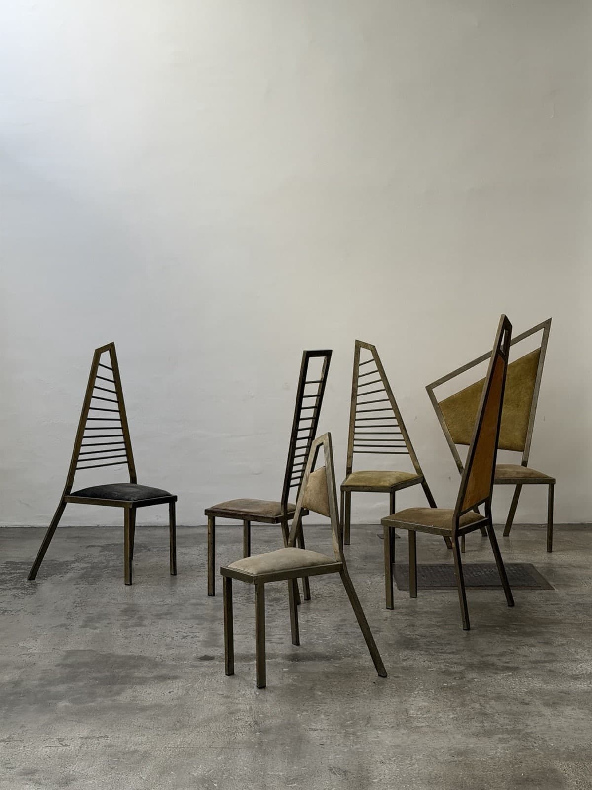 Unknown, Sculptural Postmodern Design Chairs, Studio Production