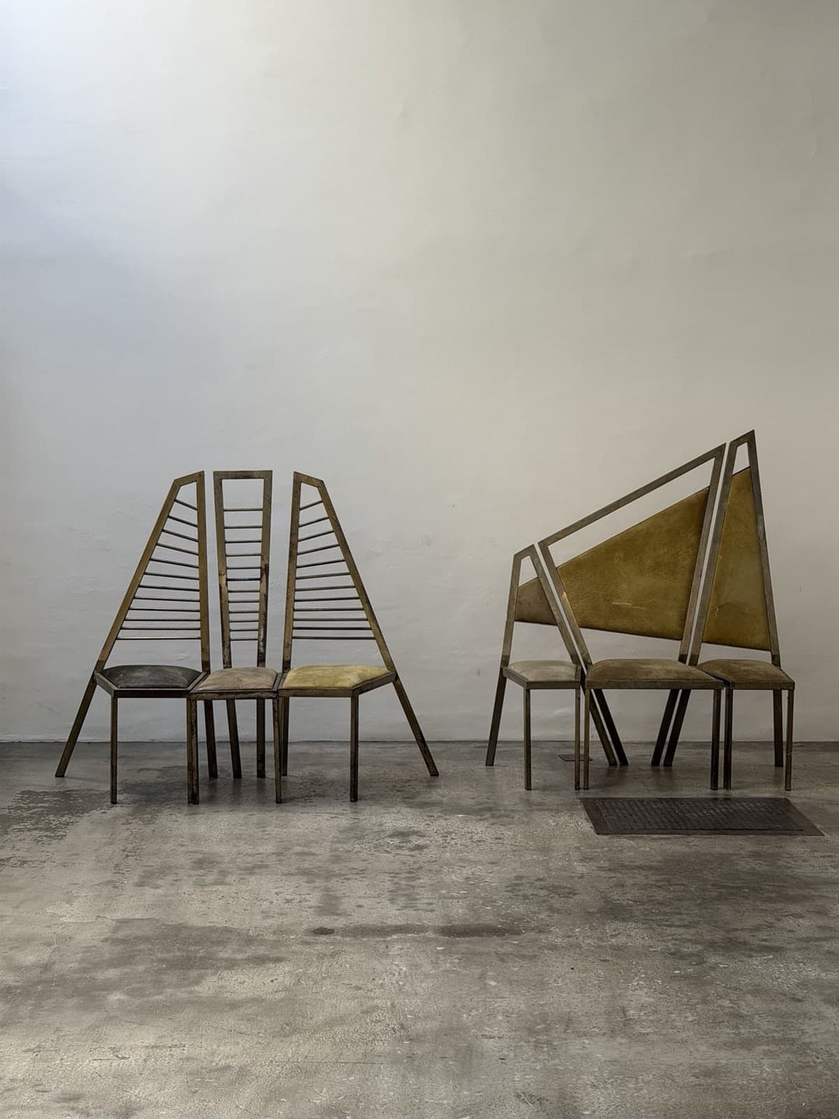 Unknown, Sculptural Postmodern Design Chairs, Studio Production