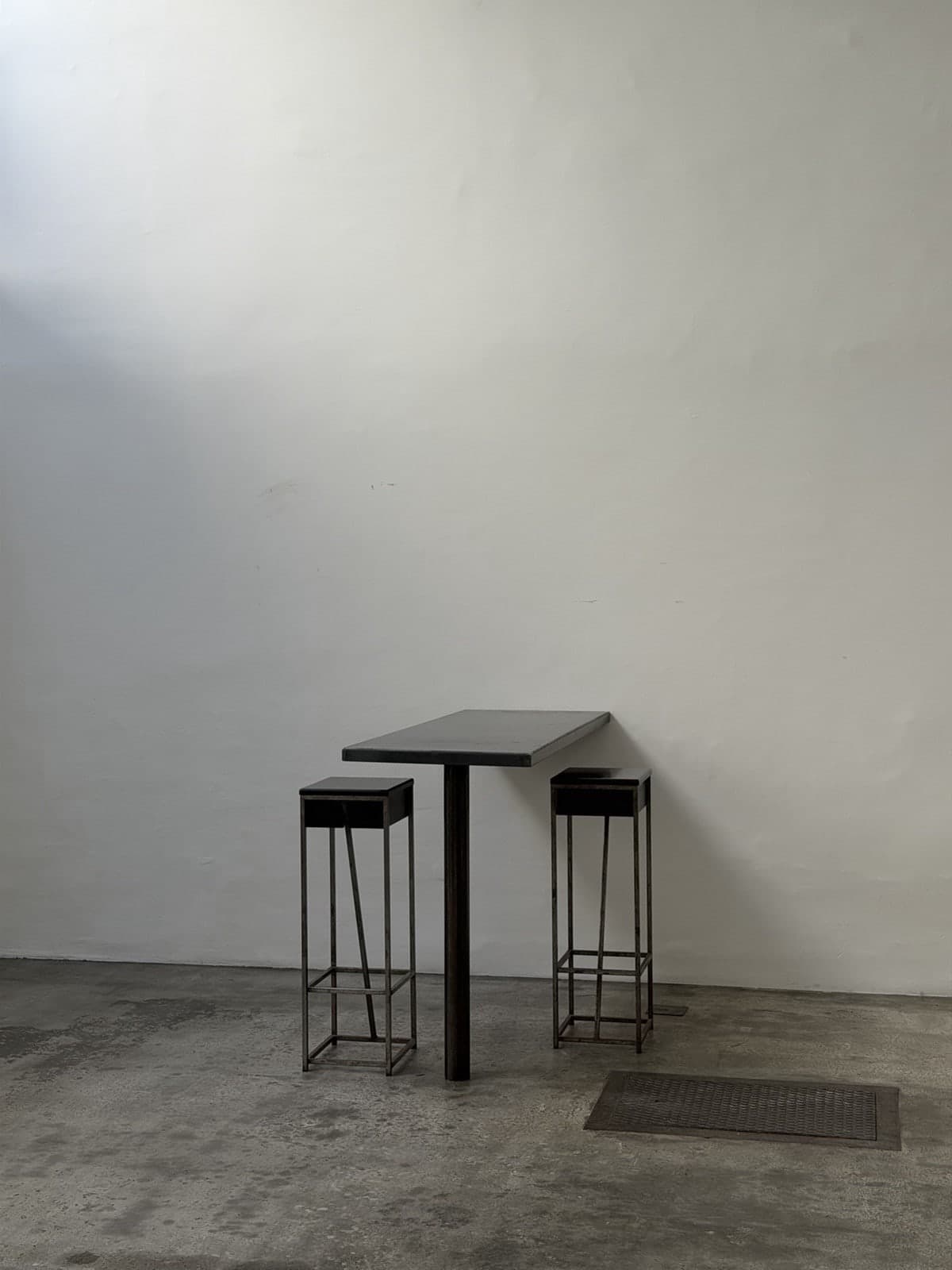 Unknown, Unique Steel Bar / Standing Table, Studio Production Pentagon Group Attr.