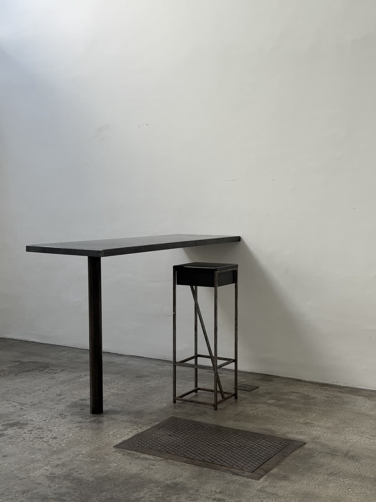 Unknown, Unique Steel Bar / Standing Table, Studio Production Pentagon Group Attr.