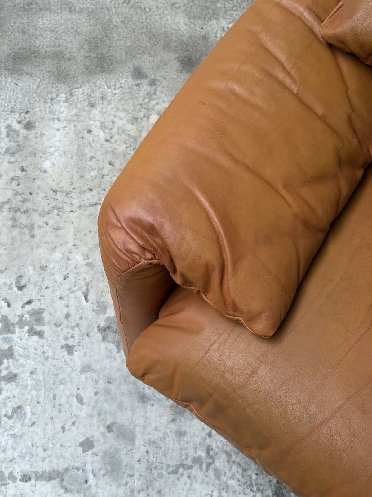 Vico Magistretti, Maralunga Armchair Brown Leather, Cassina